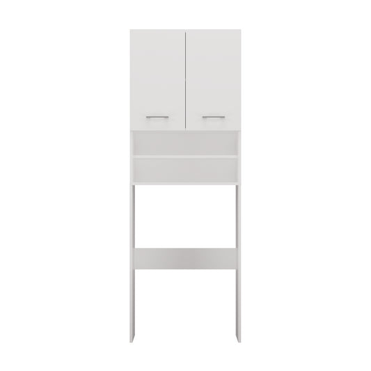Meuble pour machine a laver 2 portes 4 étagères 180X30X64 cm blanc