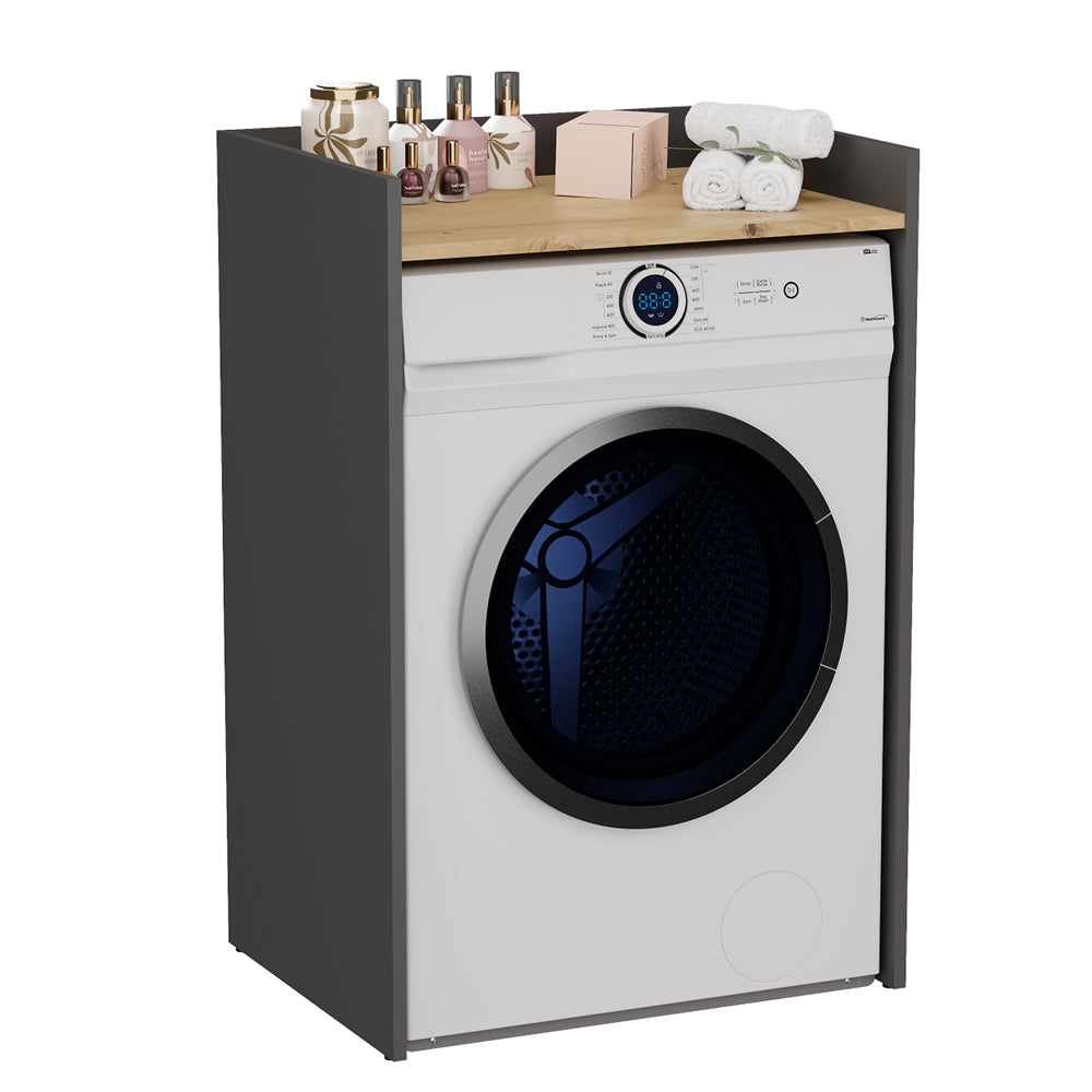 Meuble pour machine a laver 97,5X50X64 cm avec étagère anthracite