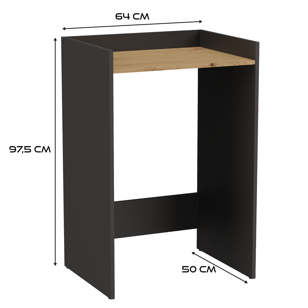 Meuble pour machine a laver 97,5X50X64 cm avec étagère anthracite