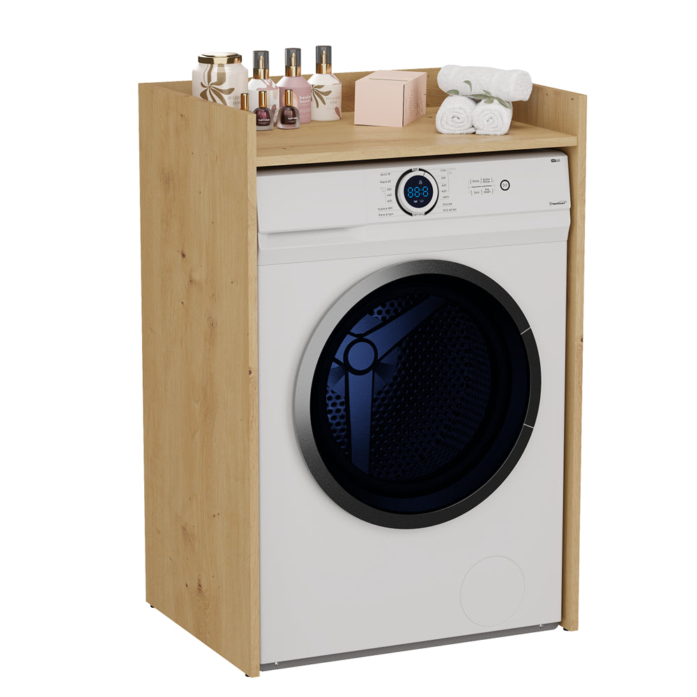 Meuble pour machine a laver 97,5X50X64 cm avec étagère bois artisan