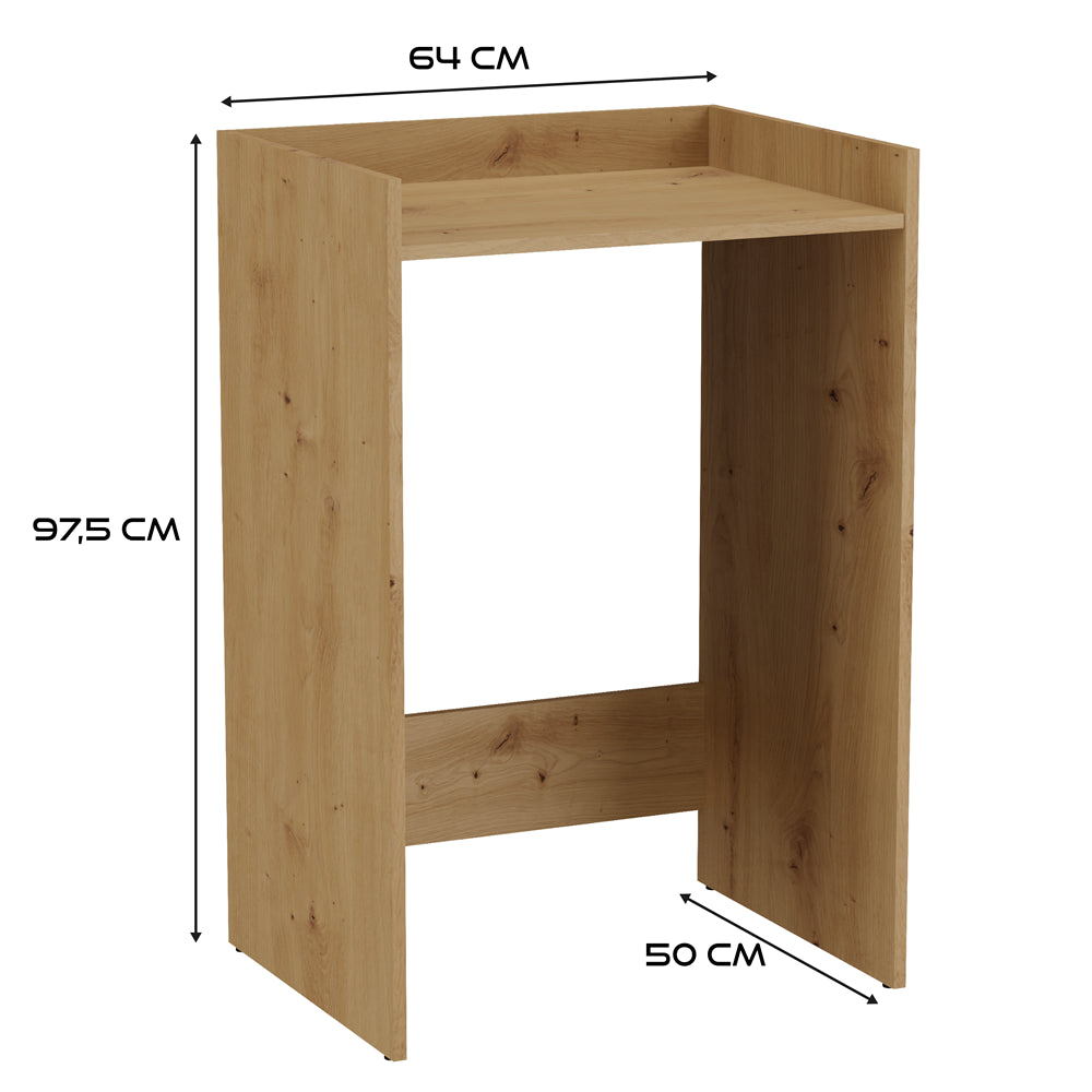 Meuble pour machine a laver 97,5X50X64 cm avec étagère bois artisan