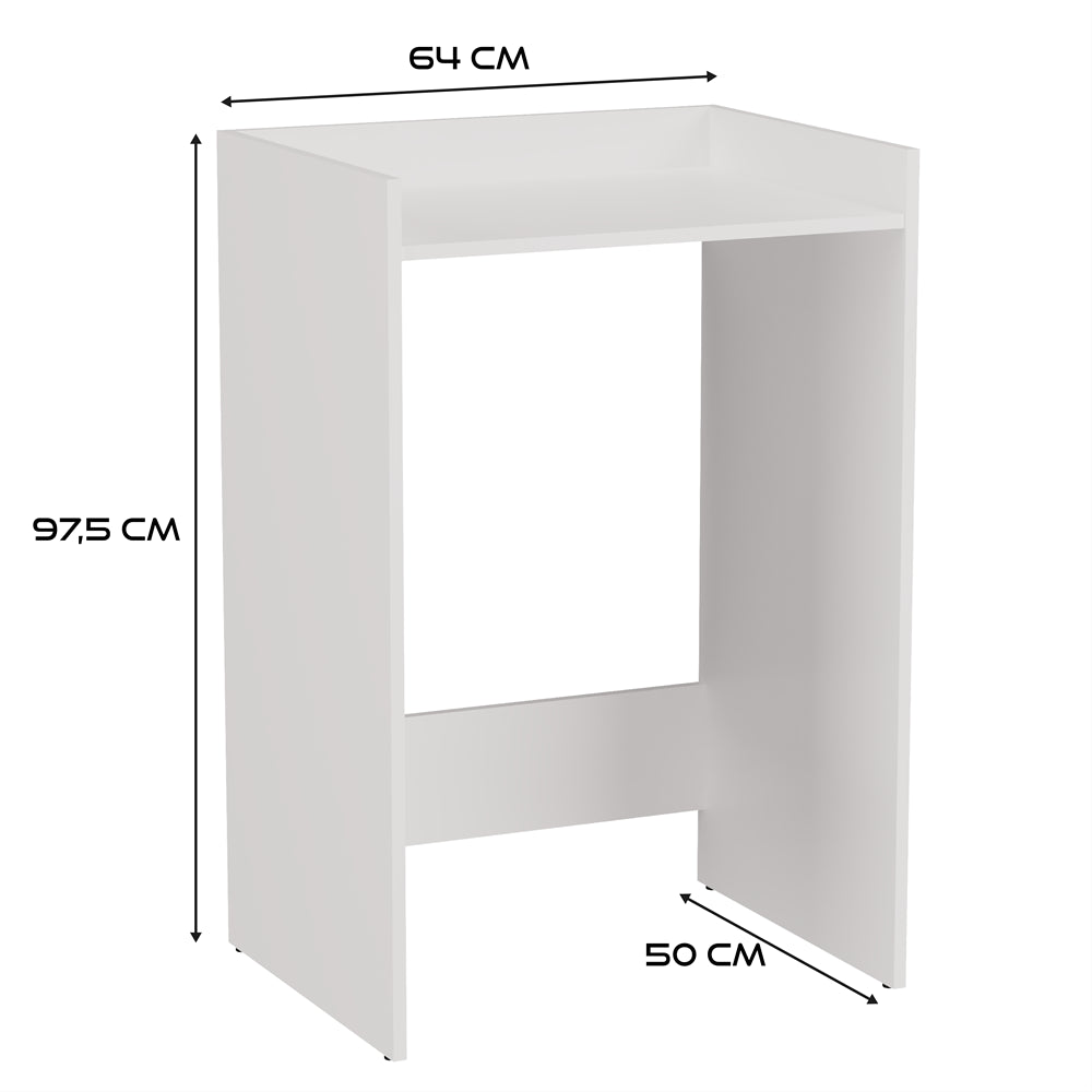 Meuble pour machine a laver 97,5X50X64 cm avec étagère blanc